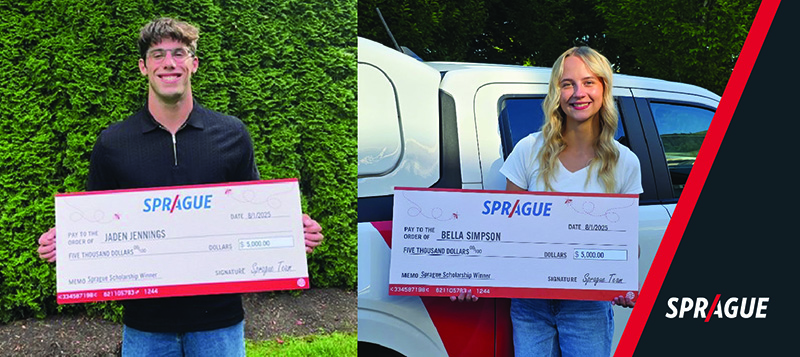Sprague Awards Scholarships to Two Inspiring Washington Students