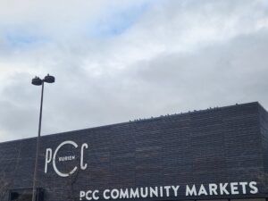 PCC Community Markets nuisance birds before installing FlockOff bird deterrent system. 